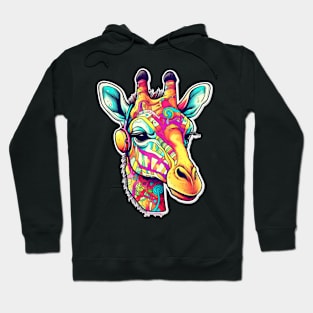 Giraffe in cool Graffiti Print Hoodie